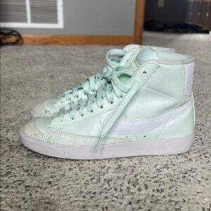 Nike Mint Green High-Top Sneakers